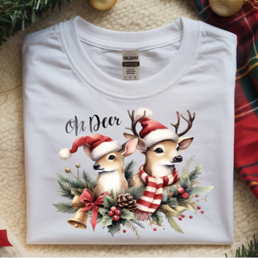 Oh Deer Festive Tri-Blend Shirt