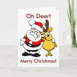 Oh Deer Frohe Weihnachtsmann Reindeer Pals BESTE F Feiertagskarte