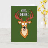 Oh, Deer Funny 50. Geburtstagskarte Karte (Gelbe Blume)