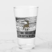 Oh Deer Funny Beer Zitat Rustic Man Höhle Glas (Vorderseite)