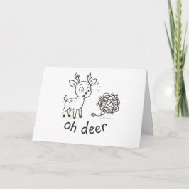 Oh Deer - Funny Christmas Card Feiertagskarte