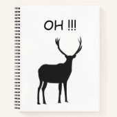 Oh Deer Funny Deer Notizblock (Vorderseite)