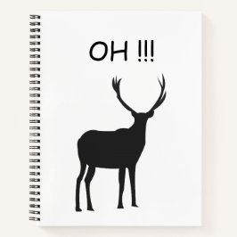 Oh Deer Funny Deer Notizblock