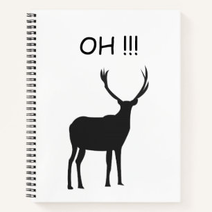 Oh Deer Funny Deer Notizblock