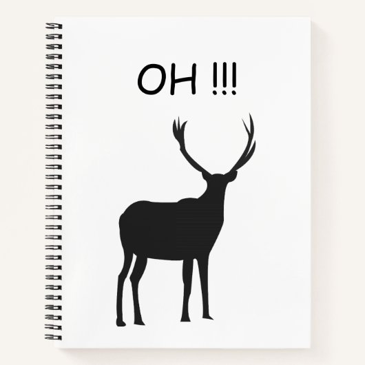 Oh Deer Funny Deer Notizblock (Vorderseite)