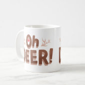 Oh, Deer! Funny Holiday Kaffeetasse (Vorderseite Links)