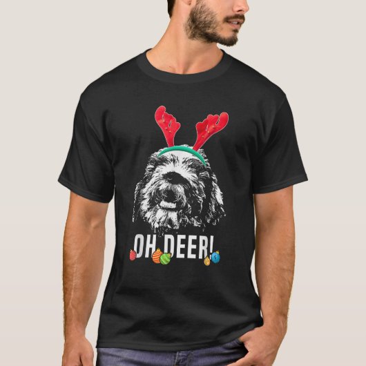 Oh Deer Funny Polish Lowland Sheepdog Xmas for Me T-Shirt (Vorderseite)
