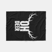 Oh Deer Funny Pun Gag Apparel  Fleecedecke (Vorderseite (Horizontal))