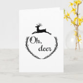 Oh Deer Funny Style Design Karte (Gelbe Blume)