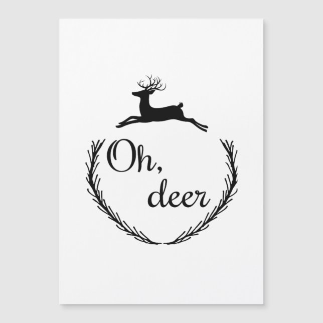 Oh Deer Funny Style Design  Magnetkarte (Vorderseite)