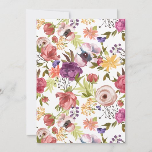 Oh Deer Girl Baby Dusche Einladung (Rückseite)