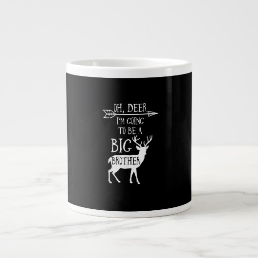 Oh Deer Going To Big Brother Christmas Announcemen Jumbo-Tasse (Vorderseite)