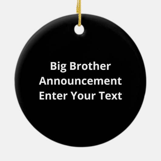 Oh Deer Going To Big Brother Christmas Announcemen Keramik Ornament (Hinten)