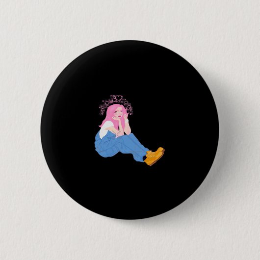 Oh Deer Grafische Kunstgestaltung Button (Vorderseite)