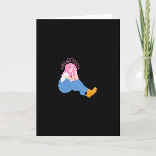 Oh Deer Graphic Artistic DesigFolded Greeting Card Karte (Vorderseite)