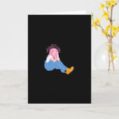 Oh Deer Graphic Artistic DesigFolded Greeting Card Karte (Gelbe Blume)