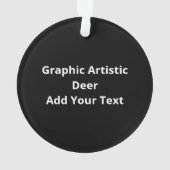 Oh Deer Graphic Artistic Design Acrylic Ornament (Rückseite)