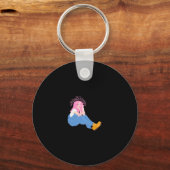 Oh Deer Graphic Artistic Design Keychain Schlüsselanhänger (Vorderseite)