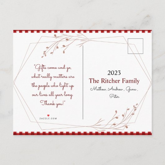 Oh Deer Gray Glitzer Glitzern Weihnachtsgeschenk Einladungspostkarte (Rückseite)