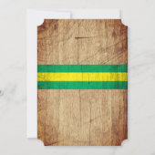 Oh Deer Green Traktor Baby Dusche Einladung (Rückseite)