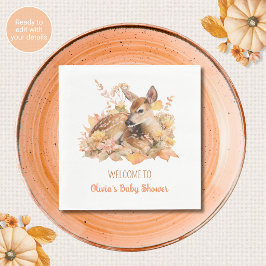 Oh Deer Herbst Baby Shower Servietten