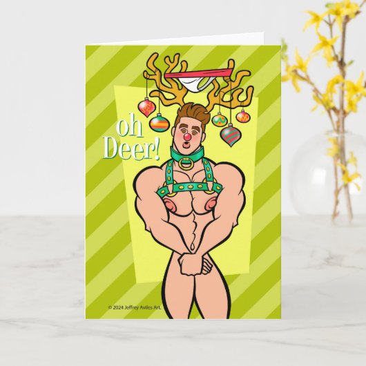 Oh Deer Hunk Karte (Gelbe Blume)
