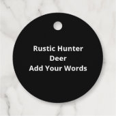 Oh Deer Hunter Rustic Outdoor Design Geschenkanhänger (Rückseite)