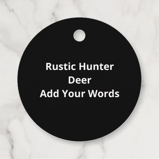 Oh Deer Hunter Rustic Outdoor Design Geschenkanhänger (Rückseite)