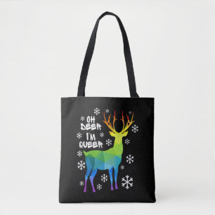 Oh Deer, ich bin Que Funny Lgbt Gay Lesbian Weihna Tasche