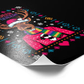 Oh Deer ich bin Que LGBT LGBTQ Gay Pride Ugly Xmas Fotodruck (Ecke)