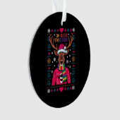 Oh Deer ich bin Que LGBT LGBTQ Gay Pride Ugly Xmas Ornament (Vorderseite)