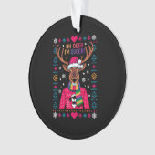 Oh Deer ich bin Que LGBT LGBTQ Gay Pride Ugly Xmas Ornament (Vorderseite)