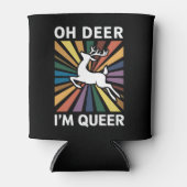 Oh Deer ich bin Que Rainbow LGBT Pride Gay Lesbian Dosenkühler (Vorderseite)