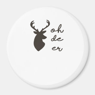 Oh Deer im modernen Grafikstil Magnet