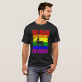 Oh Deer I'm Queer Gay Pride Month LGBTQ Pride T-Shirt (Vorne ganz)