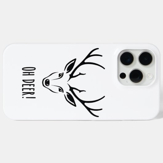 "Oh Deer!" iPhone Case (Rückseite (Horizontal))