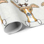 Oh Deer Italian Greyhound Geschenkpapier (Rolleneckpunkt)