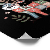 Oh Deer Its Christmas Miniature Patchwork Squares Poster (Ecke)