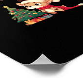 Oh Deer Its Christmas Modern Aesthetic Style  Poster (Ecke)