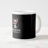 Oh Deer Its Christmas Reindeer Style  Jumbo-Tasse (Vorderseite Rechts)