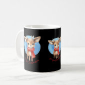 Oh Deer Its Christmas Retro Classic Design Kaffeetasse (Vorderseite Links)