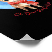 Oh Deer Its Christmas Retro Classic Design Poster (Ecke)