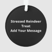 Oh Deer Its Christmas Stressed Reindeer With Sweet Ornament (Rückseite)