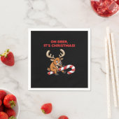 Oh Deer Its Christmas Stressed Reindeer With Sweet Serviette (Beispiel)