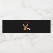 Oh Deer Its Christmas Stressed Reindeer With Sweet Wasserflaschenetikett (Einzelnes Label)