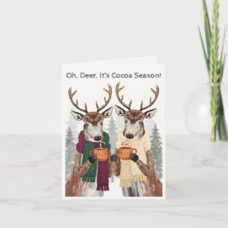 Oh Deer It's Cocoa Season Holiday Card Feiertagskarte