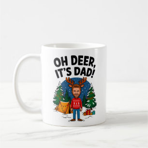 Oh Deer It's Vater Holiday Spaß Artwork Kaffeemasc Kaffeetasse