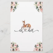 Oh Deer Kinderzimmer Rhyme Baby Showspiele (Rückseite)