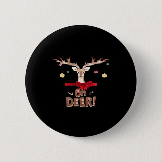 Oh Deer Klassischer Stil Button (Vorderseite)