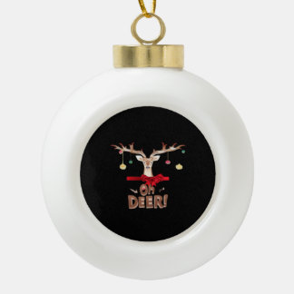 Oh Deer Klassischer Stil Keramik Kugel-Ornament